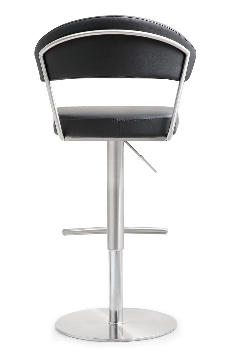 TOV Furniture Cosmo Black Stainless Steel Barstool