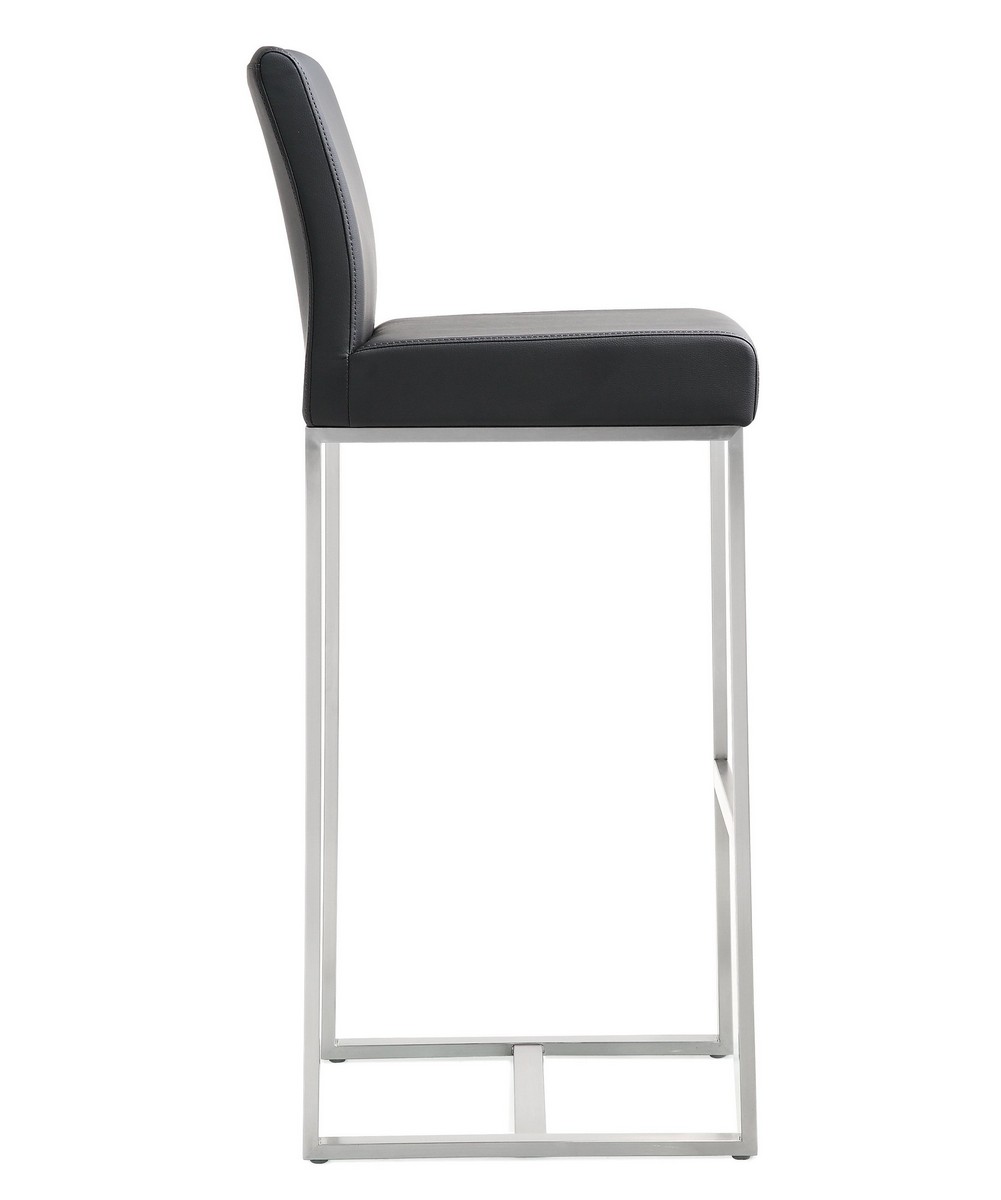 TOV Furniture Denmark Black Stainless Steel Barstool (Set of 2)