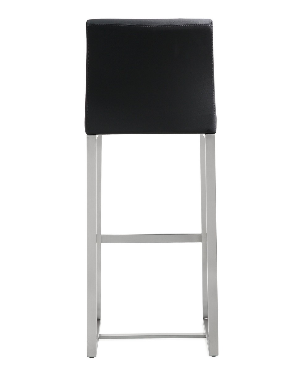 TOV Furniture Denmark Black Stainless Steel Barstool (Set of 2)