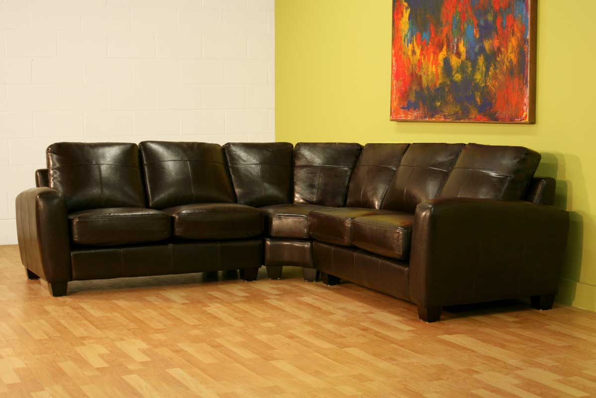 Wholesale Interiors Zoca Brown Leather Sectional Sofa ZocaSectional at